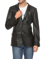 Men Genuine Leather Blazer Sport Coat 45